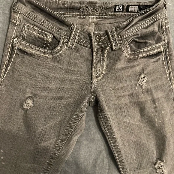 Miss Me gray cropped jeans size 26 - Picture 5 of 7